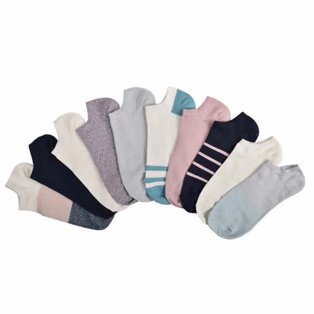 Lucky Brand Women's Super Soft No Show Socks 10 Pairs Size 4-10 Multi Colors New